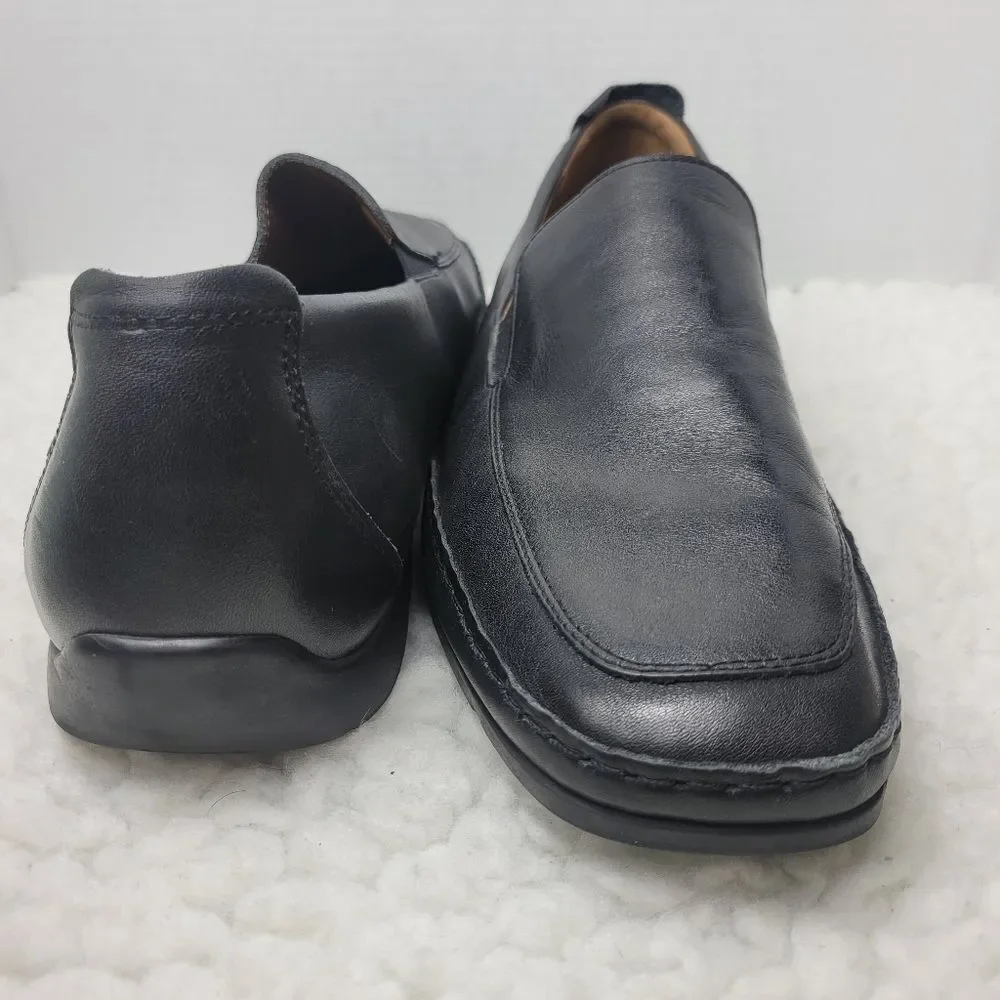 Mephisto Edlef Men's Slip On Loafer Size 13  Smooth Black Leather Shoes